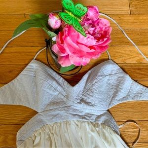 Bcbg silver white dress